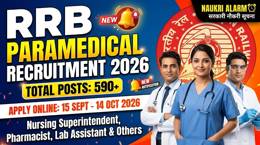 RRB Paramedical Staff Recruitment 2026