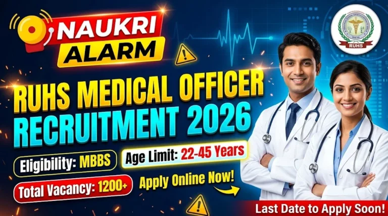 RUHS Medical Officer Recruitment 2026