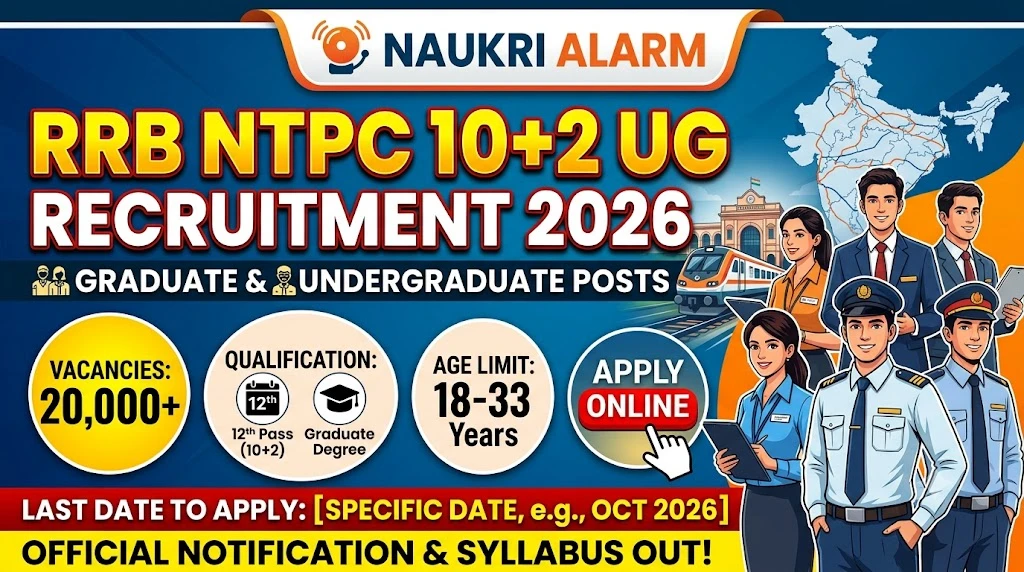 RRB NTPC 10+2 UG Recruitment 2026