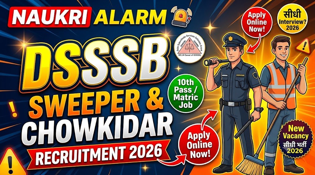 DSSSB Sweeper & Chowkidar Recruitment 2026