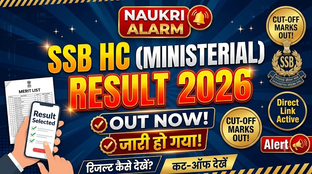 SSB HC (Ministerial) Result 2026