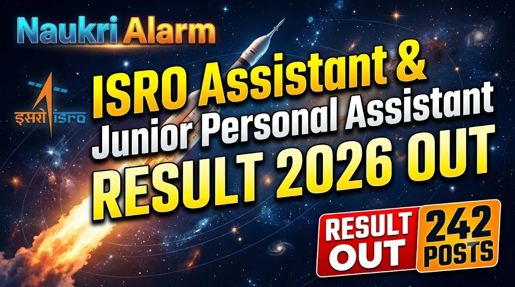 ISRO Assistant & Junior Personal Assistant Result 2026