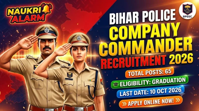 BPSSC Bihar Police Company Commander Recruitment 2026